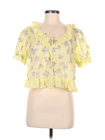 American Eagle Outfitters Short Sleeve Blouse (view 1)