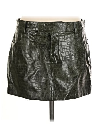 MNG Faux Leather Skirt (view 1)