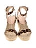 Loeffler Randall Animal Print Tan Wedges Size 8 - photo 2