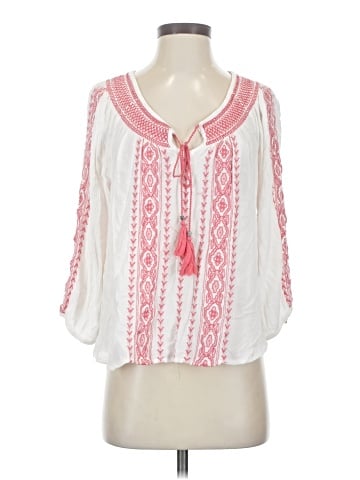 Aqua 3/4 Sleeve Blouse (view 1)