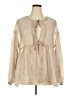 Friful Ivory Long Sleeve Blouse Size XXL - photo 1