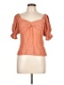 Nine West 100% Polyester Orange Short Sleeve Blouse Size L - photo 1