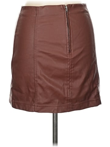 Tinseltown Faux Leather Skirt (view 2)