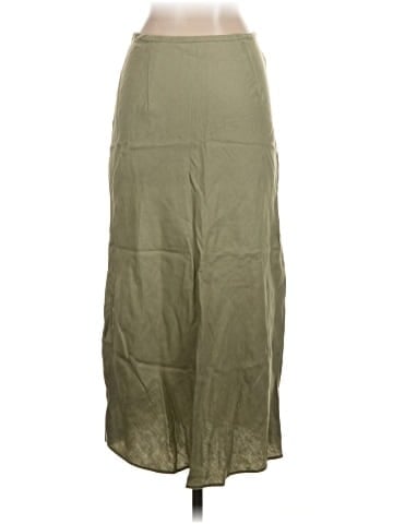 Madewell Linen-Blend Drawstring Midi Slip Skirt (view 2)