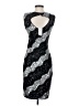 Cache 100% Polyester Chevron-herringbone Silver Cocktail Dress Size 0 - photo 2