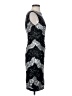 Cache 100% Polyester Chevron-herringbone Silver Cocktail Dress Size 0 - photo 4