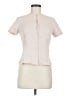 Barrie Pace 100% Silk Ivory Short Sleeve Silk Top Size 6 - photo 1