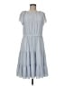 Ann Taylor 100% Polyester Solid Gray Casual Dress Size 8 - photo 1