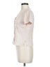 Barrie Pace 100% Silk Ivory Short Sleeve Silk Top Size 6 - photo 5