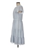 Ann Taylor 100% Polyester Solid Gray Casual Dress Size 8 - photo 5