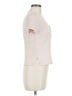 Barrie Pace 100% Silk Ivory Short Sleeve Silk Top Size 6 - photo 4