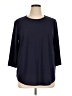 Basic Editions Blue 3/4 Sleeve Top Size 1X - photo 1