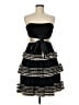 BCBGMAXAZRIA Stripes Black Cocktail Dress Size 8 - photo 1