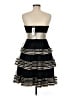 BCBGMAXAZRIA Stripes Black Cocktail Dress Size 8 - photo 2