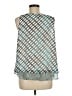 Worthington 100% Polyester Teal Sleeveless Blouse Size L - photo 2