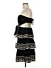 BCBGMAXAZRIA Stripes Black Cocktail Dress Size 8 - photo 5