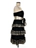 BCBGMAXAZRIA Stripes Black Cocktail Dress Size 8 - photo 4