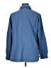 Columbia 100% Polyester Solid Blue Long Sleeve Blouse Size XL - photo 2