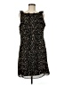 Andre Oliver 100% Polyester Animal Print Black Cocktail Dress Size 14 - photo 1