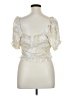 Amaryllis 100% Polyester Gold Short Sleeve Blouse Size 1X - photo 2