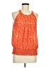 Rose + Olive 100% Polyester Orange Sleeveless Blouse Size M - photo 1