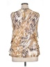 DressBarn 100% Polyester Gold Sleeveless Blouse Size 1X - photo 2