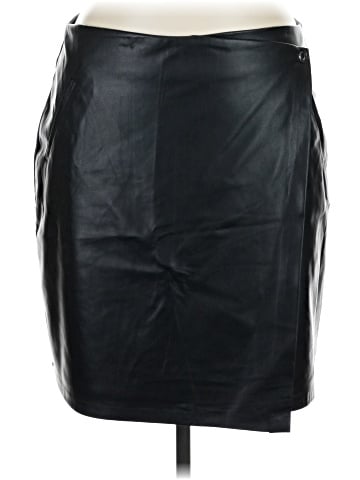 Calvin Klein Faux Leather Skirt (view 1)