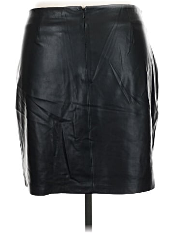 Calvin Klein Faux Leather Skirt (view 2)