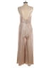 Watters & Watters 100% Polyester Metallic Gold Jumpsuit Size 4 - photo 2