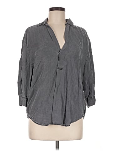 Zara 3/4 Sleeve Button-Down Shirt (view 1)