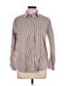 Kule 100% Cotton Stripes Brown Long Sleeve Button-Down Shirt Size S - photo 1