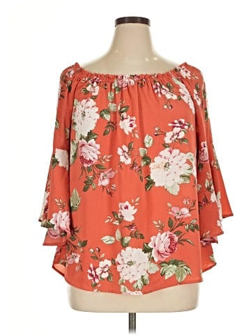 Bobeau 3/4 Sleeve Blouse (view 1)