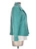 Adolfo Chevron-herringbone Teal Blazer Size 12 - photo 4