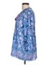 Lilly Pulitzer 100% Polyester Blue 3/4 Sleeve Blouse Size L - photo 5