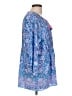 Lilly Pulitzer 100% Polyester Blue 3/4 Sleeve Blouse Size L - photo 4