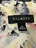Talbots 100% Polyester Floral Ivory Long Sleeve Blouse Size 14 - photo 7