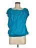 Max Edition 100% Linen Teal Short Sleeve Blouse Size L - photo 1