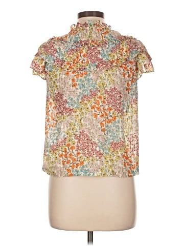 Rebecca Taylor Short Sleeve Silk Top (view 2)