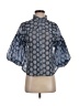 Gracia 100% Polyester Blue 3/4 Sleeve Blouse Size S - photo 1