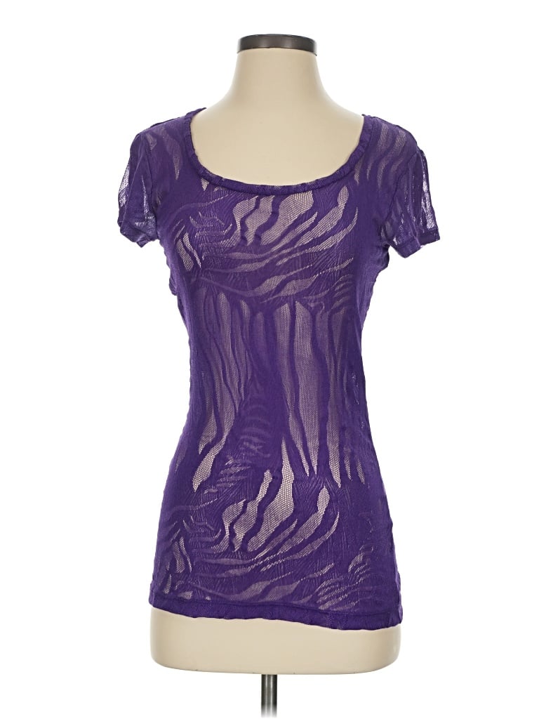 Pre-owned Charlotte Russe Short Sleeve T-shirt In Purple