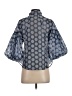 Gracia 100% Polyester Blue 3/4 Sleeve Blouse Size S - photo 2