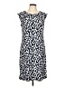 Apt. 9 Animal Print Blue Casual Dress Size L - photo 1