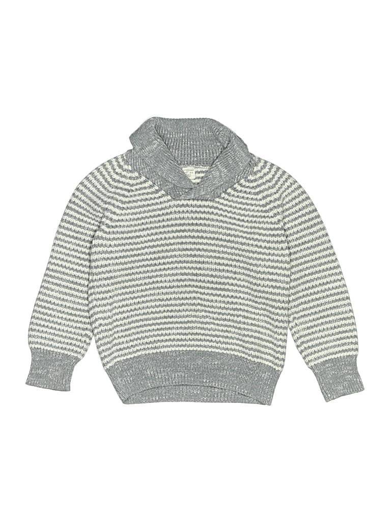 Pre-owned Crewcuts Kids' Pullover Sweater In Silver