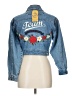 Gap 100% Cotton Hearts Blue Denim Jacket Size XXL - photo 2
