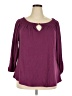 Basic Editions Purple 3/4 Sleeve Blouse Size 2X - photo 1