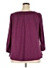 Basic Editions Purple 3/4 Sleeve Blouse Size 2X - photo 2