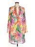 Boston Proper 100% Polyester Tropical Orange Casual Dress Size M - photo 1