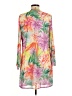 Boston Proper 100% Polyester Tropical Orange Casual Dress Size M - photo 2