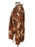 Impressions Animal Print Brown Long Sleeve Blouse Size L - photo 5