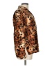 Impressions Animal Print Brown Long Sleeve Blouse Size L - photo 4